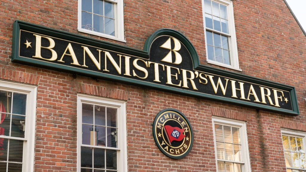 when spending a weekend in Newport, Rhode Island be sure to visit Bannister's Wharf downtown