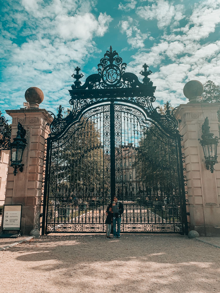 The entrance gate to The Breakers mansion in Newport RI