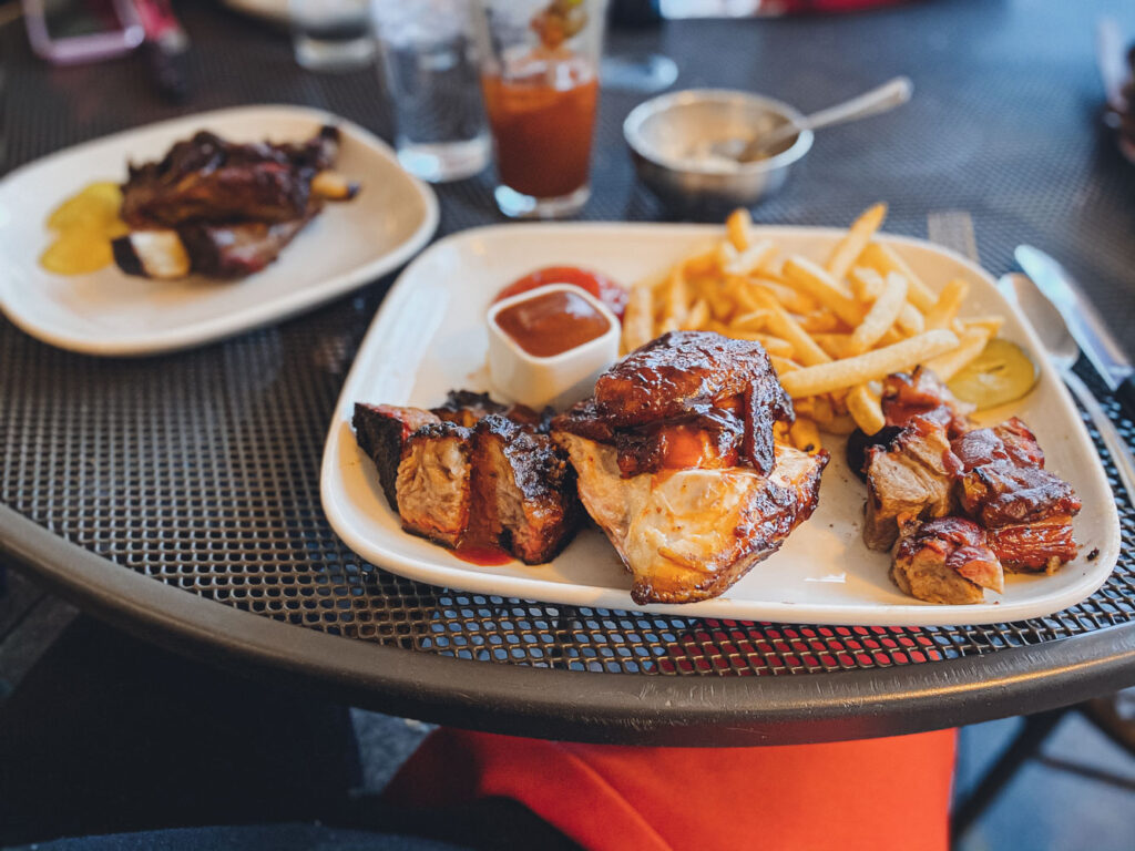 sampler platter at Jack Stack Barbecue