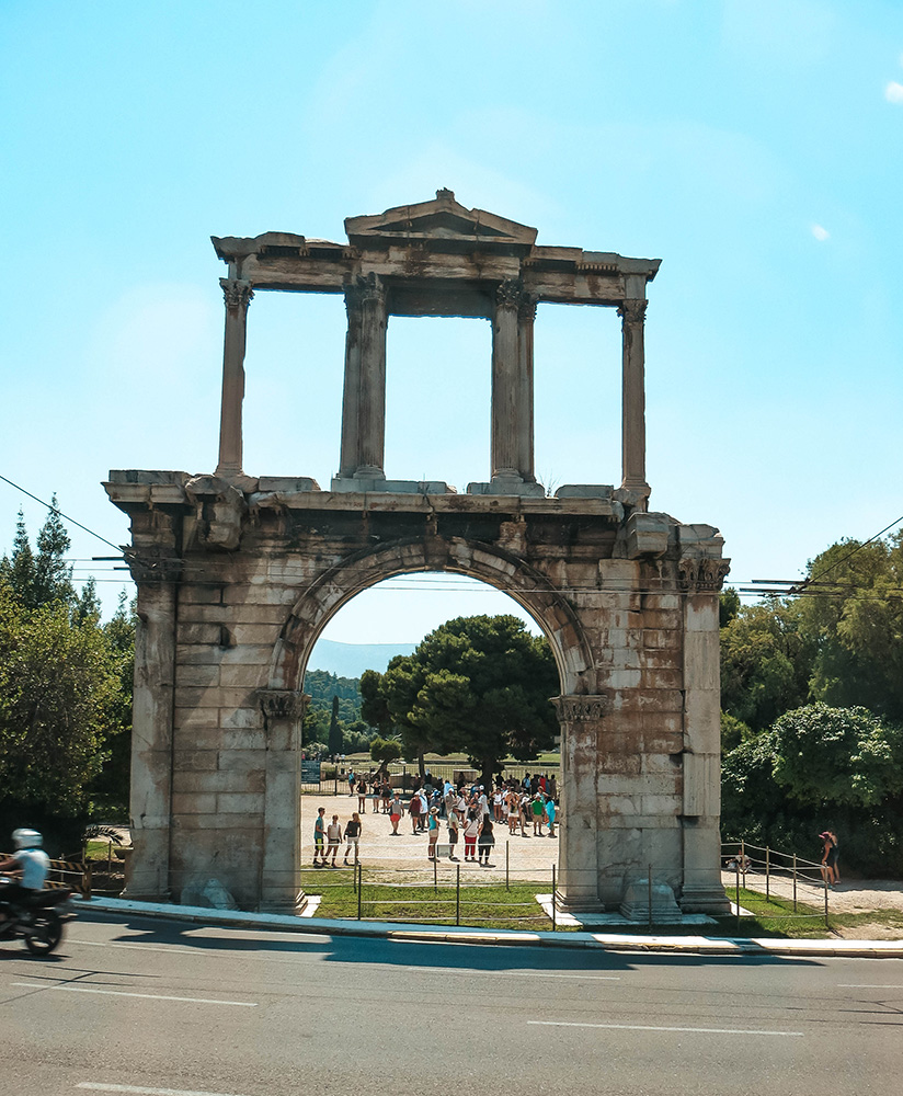The Arch of Hadrian in Athens Greece