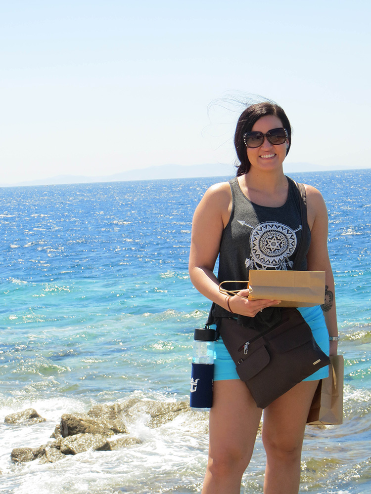 the gorgeous blue waters of the Aegean Sea