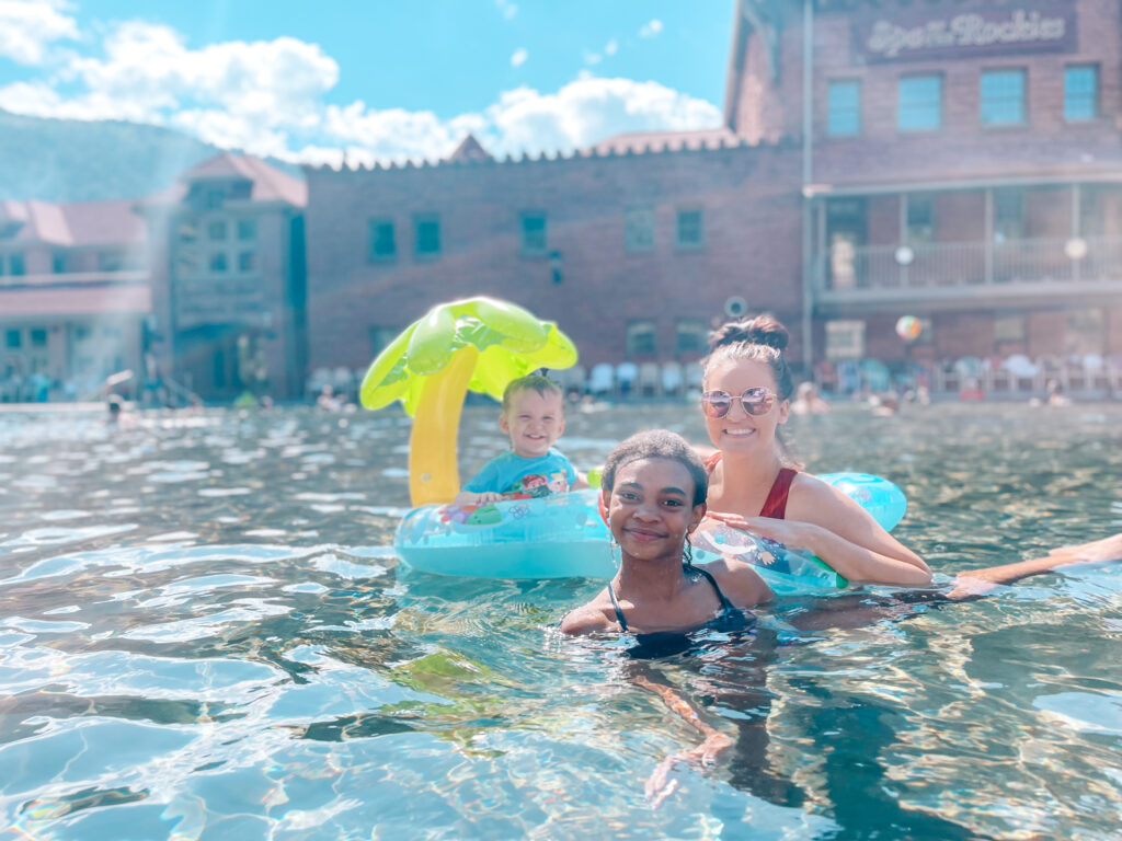 swimming in Glenwood Hot Springs pool