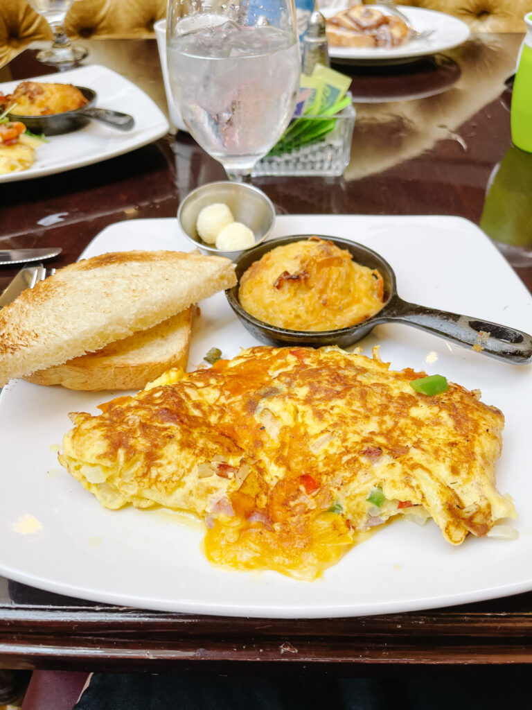 the best denver omelet I have ever had. We had breakfast at the main dining room in the Hotel Coloraod