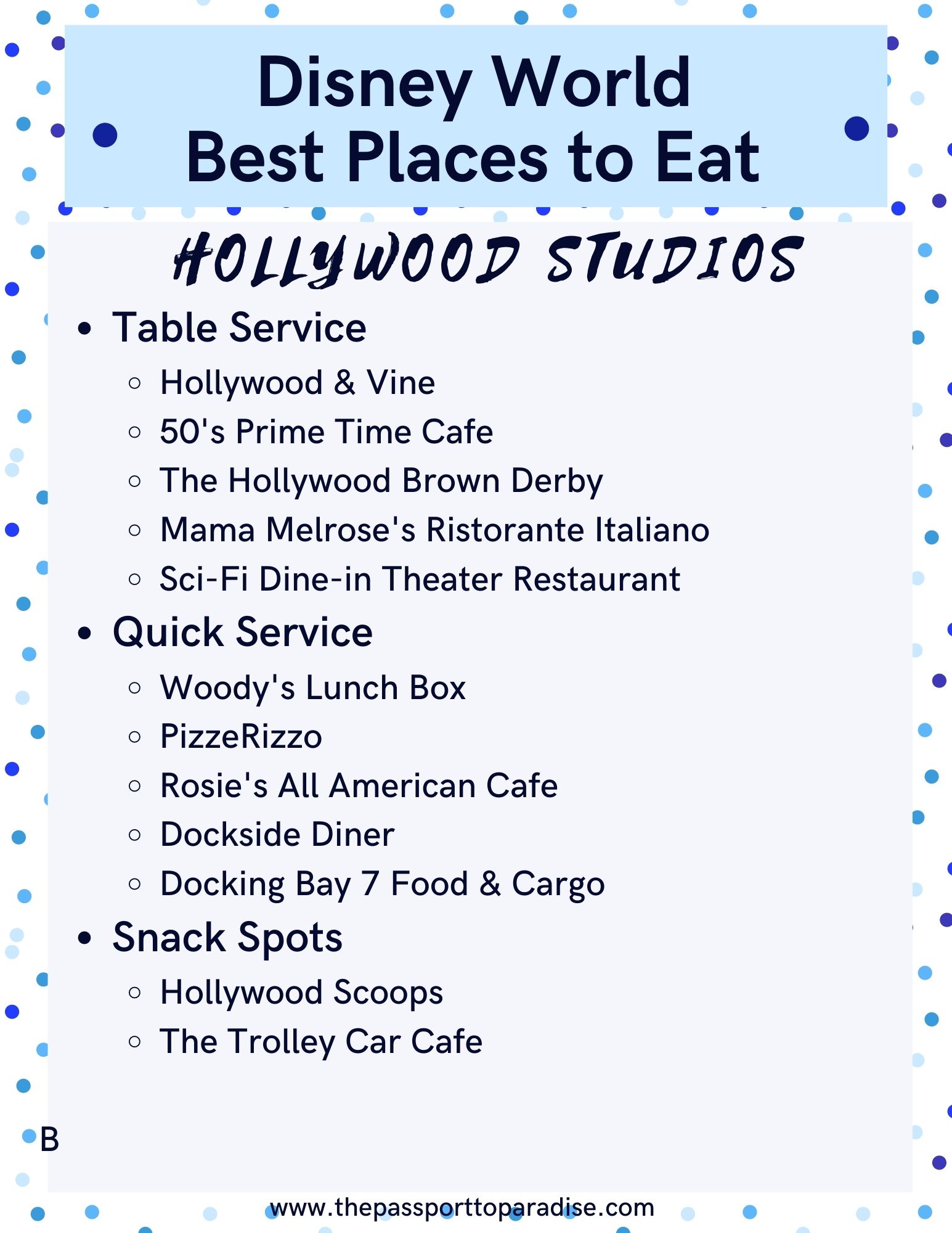 Best Restaurants In Each Disney World Theme Park - The Passport To Paradise