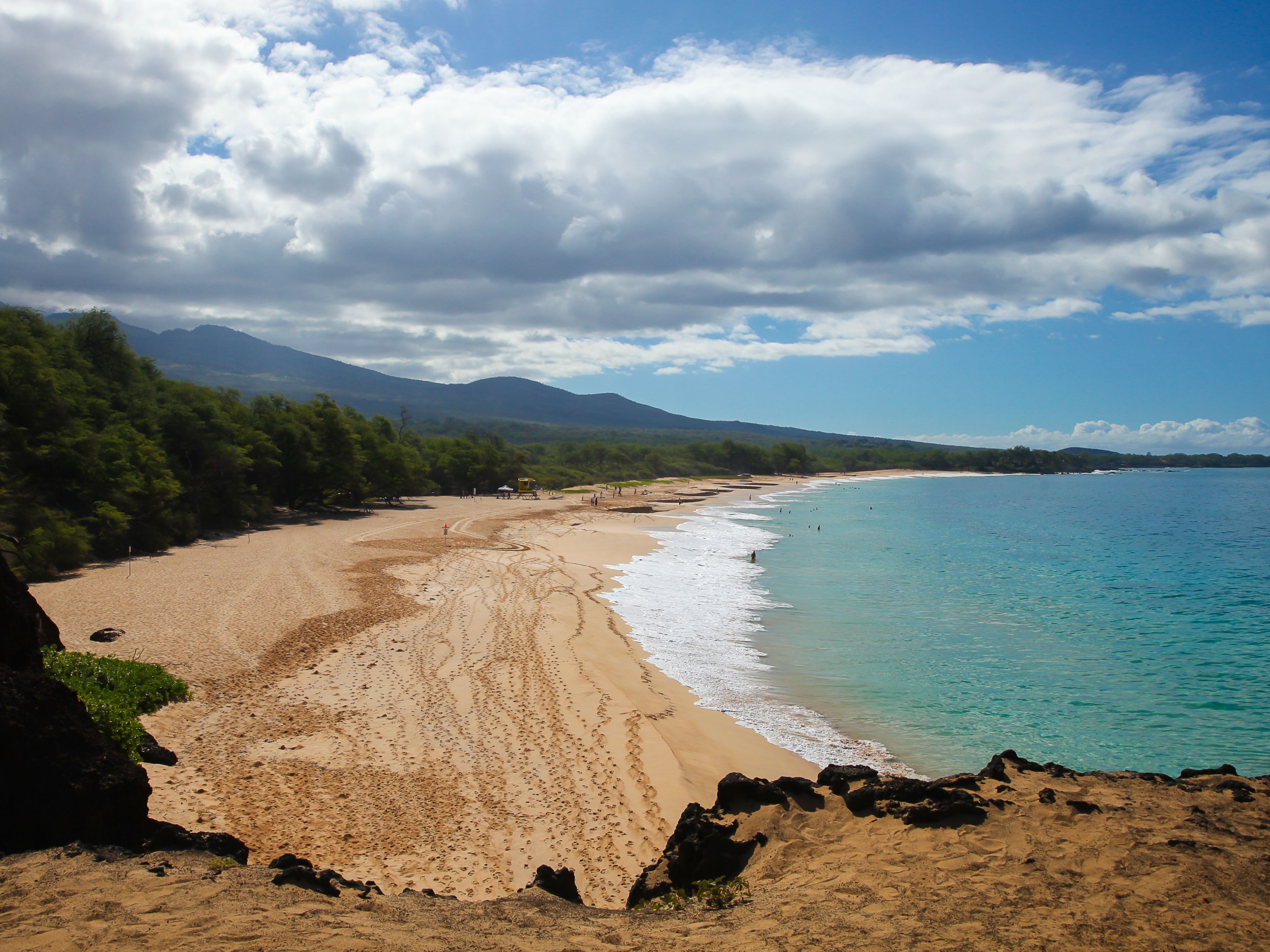 the pristine white sand at Makena Beach makes it one of the best beaches in Maui for families