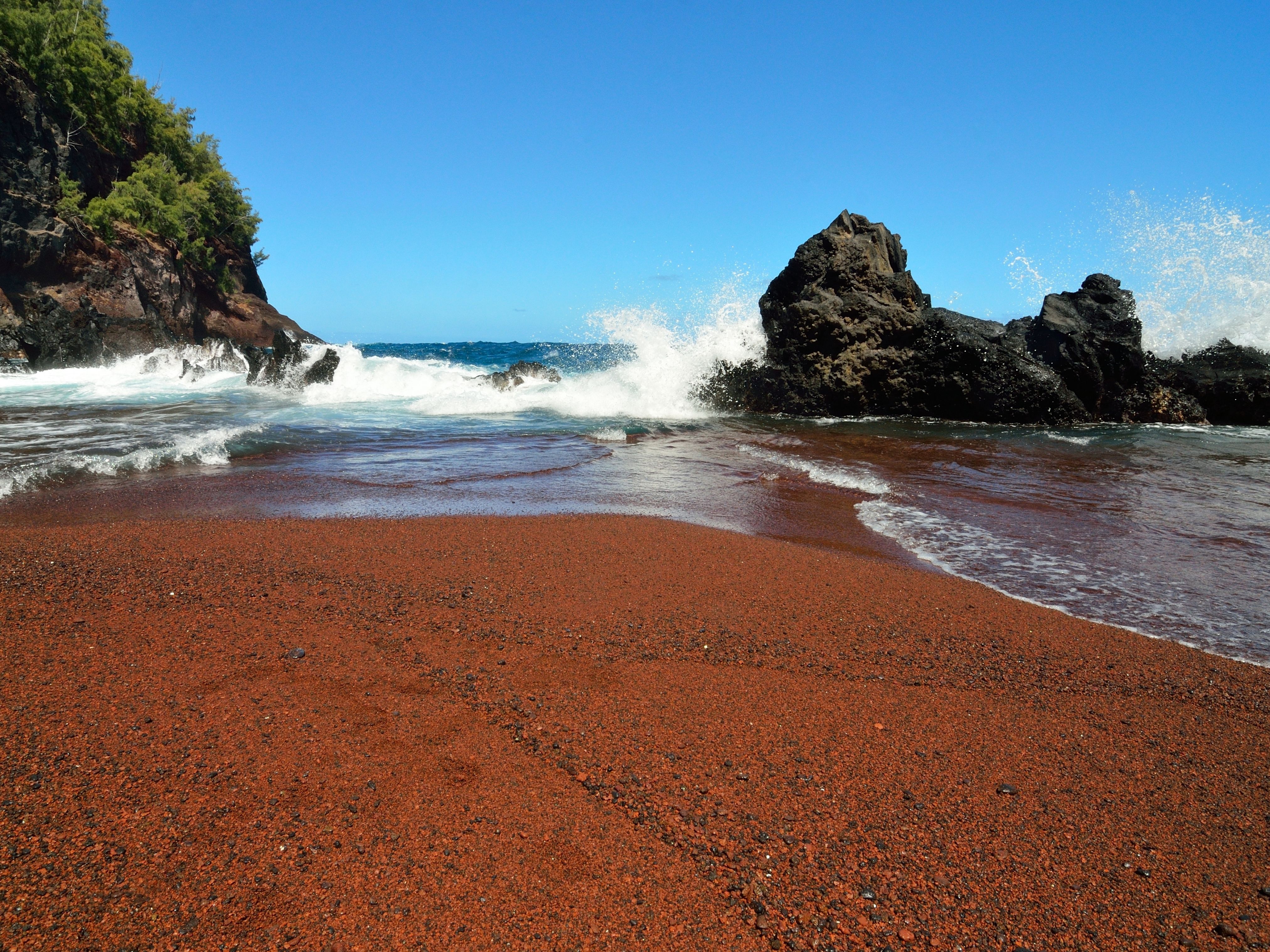 Kaihalulu Red Sand Beach Maui