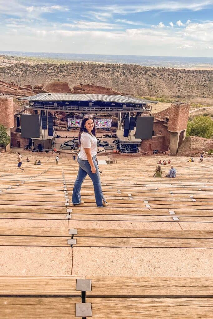 inside the Red Rocks Amphitheatre in Denver