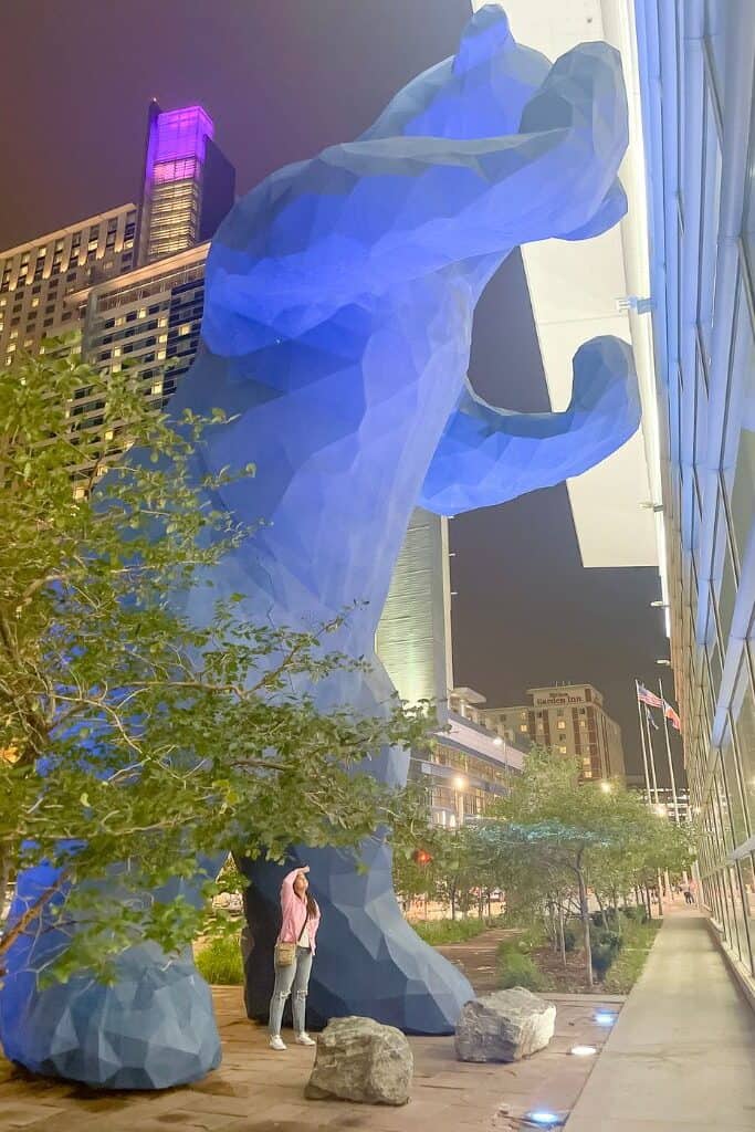 big blue bear in downtown Denver