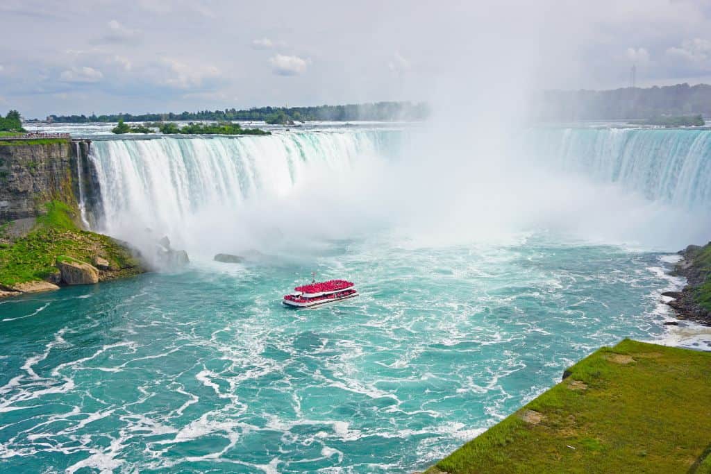View of Horseshoe Falls on the Canadian Side of Niagara Falls