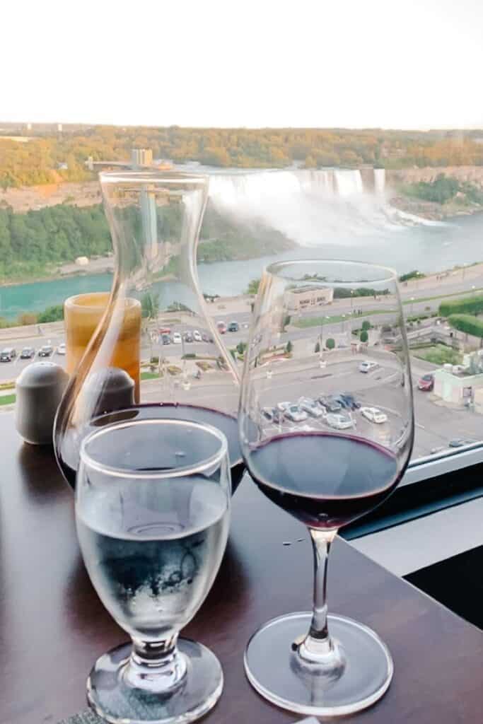 dinner with a view at the Rainbow Room in the Crowne Plaza Hotel Niagara Falls Ontario