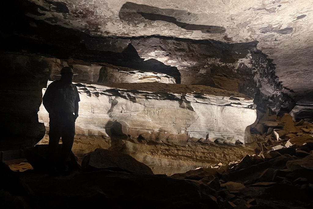 The Giant's Coffin in Mammoth Cave