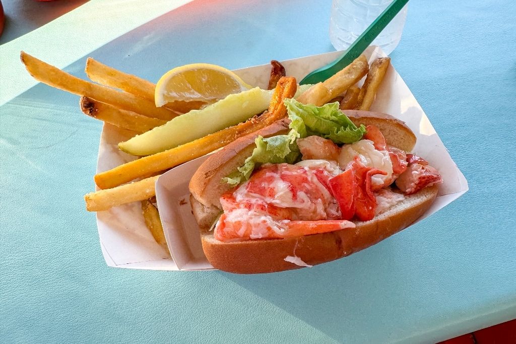 a fresh lobster roll from Portland Lobster Company