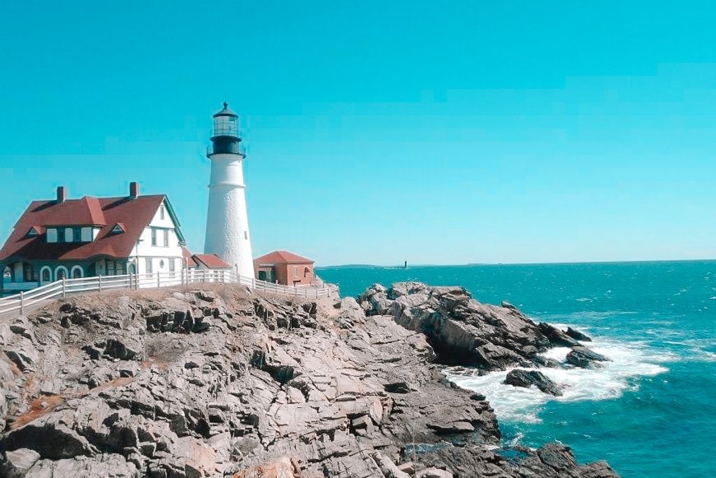 Portland Headlight in the fall